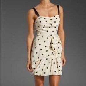 MARC BY MARC JACOBS "Hot Dot" Cream and Black Polka Dot Print Silk Dress $325 6